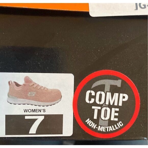 Skechers Women's Work Bulkin – Balran Comp Toe Sneakers Pink Size 7 NWT - Picture 5 of 5